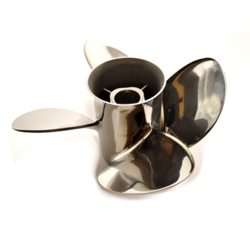 Johnson Evinrude OMC OEM Cyclone Stainless Steel 4 Blade Propeller 14.25 x 17P, 0763938 Johnson Evinrude OMC OEM Cyclone Stainless Steel 4 Blade Propeller 14.25 x 17P, 0763938