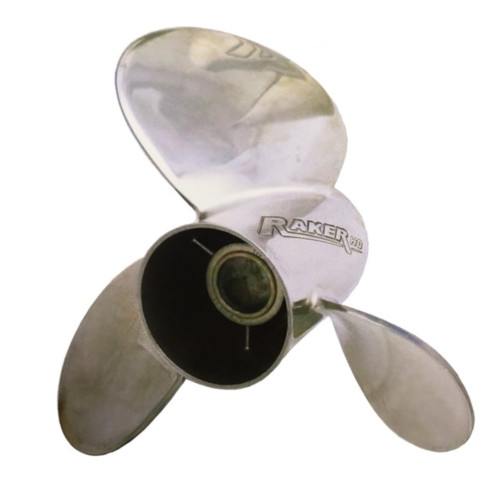 Johnson Evinrude OMC OEM Raker HO 3 Blade 14.5x25P Stainless Propeller, 0177308
