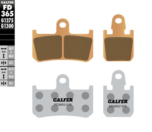 GALFER HH Sintered Brake Pads, 17-365C