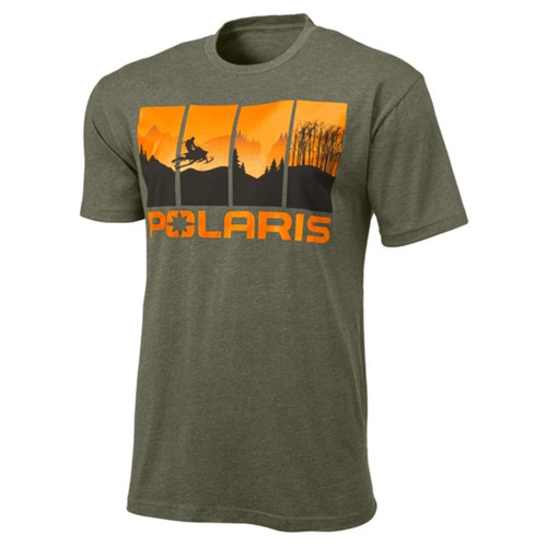 Polaris New OEM, Men's Extra Large Cotton Polyester Snow 4 Scene Tee, 286458809