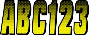 HARDLINE I.D. Sticker Kit - 300 Series - Yellow Gradation, YEBKG300