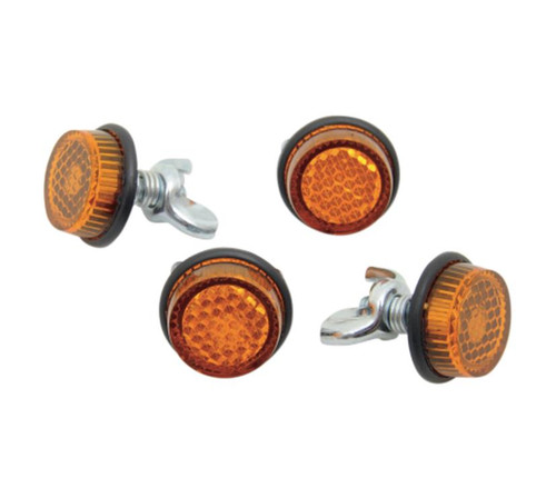 CHRIS PRODUCTS License Plate Reflectors - 4Ct - Amber, CH4A