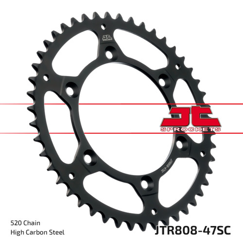 JT Steel Rear Sprocket, 555-80847