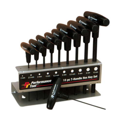 PERFORMANCE TOOL T-Handle Hex Set 10, W80275