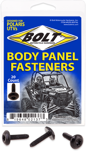 BOLT UTV Body Panel Fasteners Screws 10/pk, 020-0162