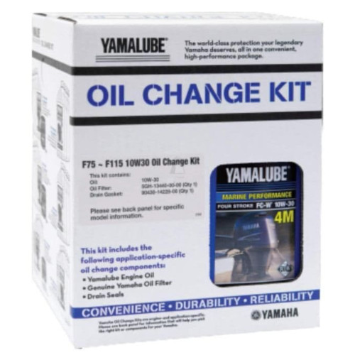 Yamaha New OEM F75-F115 Yamalube 10W30 Oil Change Kit, LUB-MRNMD-KT-11