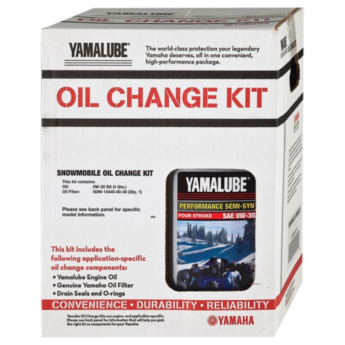 Yamaha New OEM Yamalube 0W30 Semi-Synthetic Oil Change Kit, LUB-SMBCG-KT-02