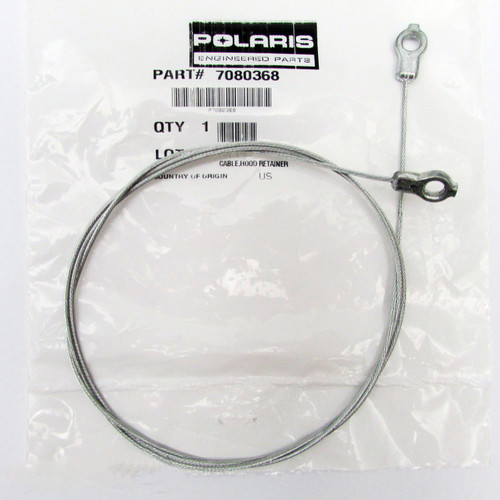 Polaris Snowmobile New OEM Hood Retainer Cable, 7080368