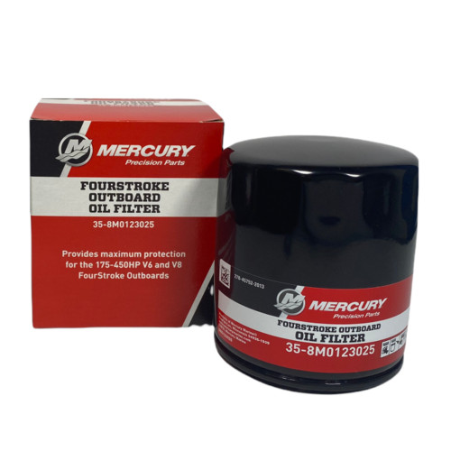 Mercury Marine New OEM 175 to 300 HP V6 & V8 Outboard Oil Filter, 35-8M0123025