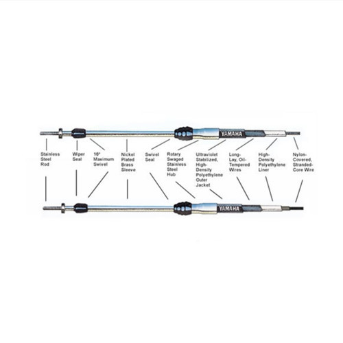 Yamaha New OEM 15' Throttle Shift Remote Control Cable MAR-CABLE-15-SC 15FT