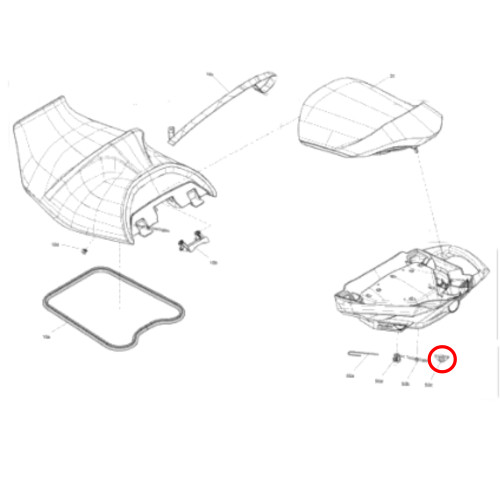 Sea-Doo New OEM Seat  Handle Button, 269003778