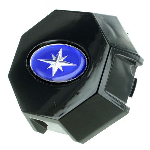 Polaris OEM Medium Gloss Logo Black Rim Cap, 1521954