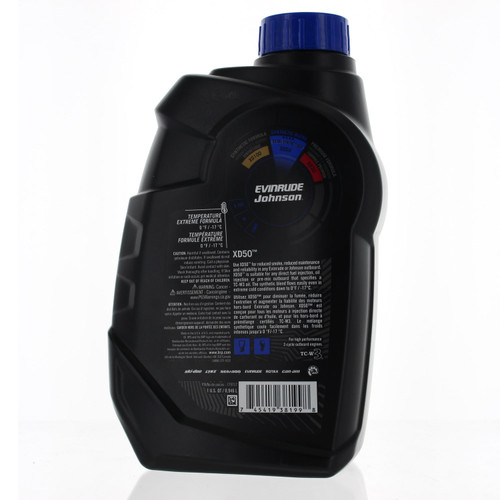 Johnson Evinrude OMC New OEM XD50 Synthetic Outboard Oil Quart, 0764353, 779717