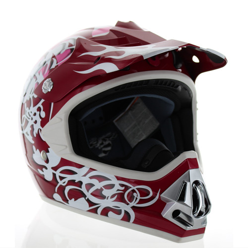 BRP New OEM Ski-Doo Ladies Pro Snowcross Red/White Helmet 2X-large, 4459271436