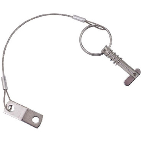 Sea-Dog, Straight Stainless Steel Toggle 1/4" Pin With Lanyard, 354-2999861