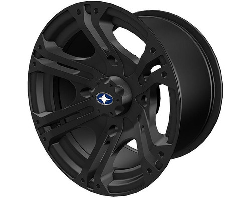 Polaris OEM Nto Sixr Black 14"X7 Front Rim, 1521507-521