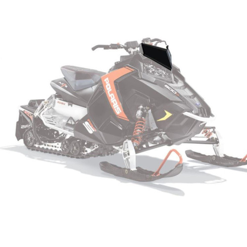 Polaris Snowmobile New OEM Low Windshield with Striped Logo, 2880385