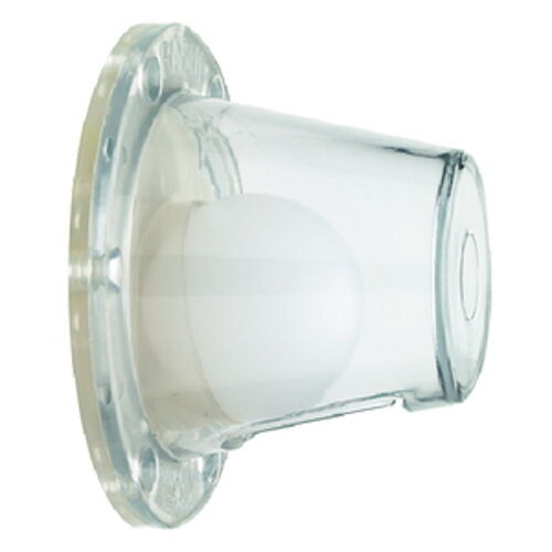 Clear Plastic Large Self Bailing Deck Ball Scupper Valve for 1-1/2" to 3" Holes