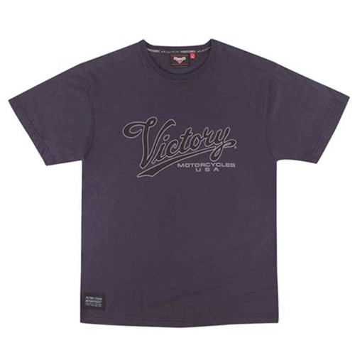 Victory Motorcycle New OEM Men's Navy Script Tee Shirt, Medium, 286618603 Victory Motorcycle New OEM Men's Navy Script Tee Shirt, Medium, 286618603