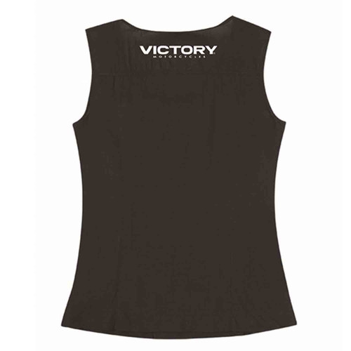 Victory Motorcycle New OEM Women's Black Sless Asymetric Top Shirt, SM, 28679950