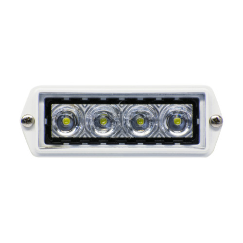 Tecniq OEM Spreader Light, White LED, Flush Mount, White Finish, Pigtail Wires, P10-WWFP-1