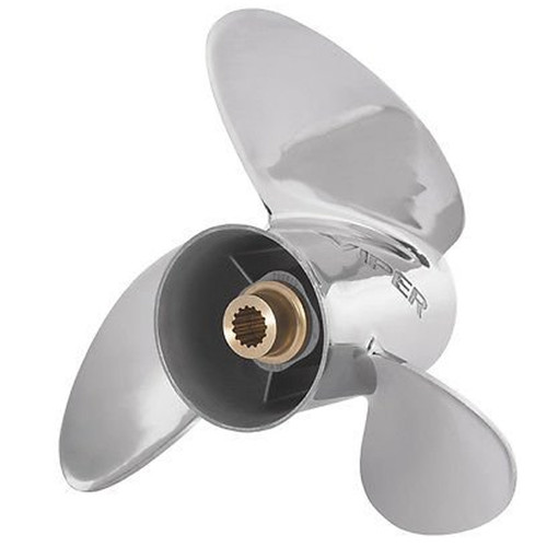 Johnson/Evinrude/OMC New OEM Viper Stainless Propeller 13 7/8x15 763929, 0763929 Johnson/Evinrude/OMC New OEM Viper Stainless Propeller 13 7/8x15 763929, 0763929