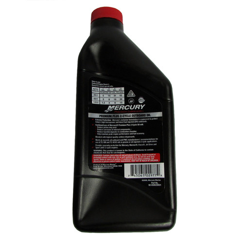 Mercury Marine New OEM Premium 2-Stroke Outboard Engine Oil, 16oz, 92-858025K01