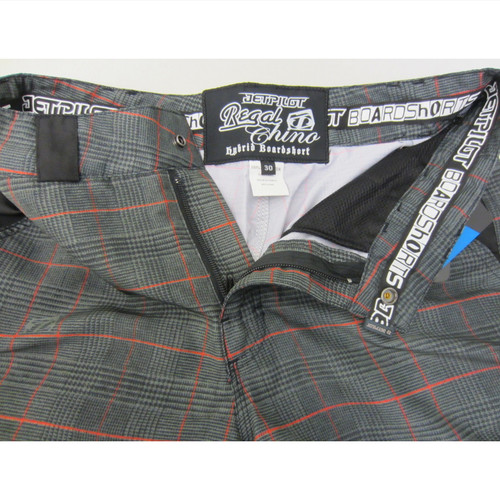 Jet Pilot Men's Regal Chino Shorts Swim Suit Trunks  Black/Grey/Orange Size 29