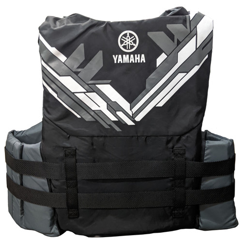 Yamaha New OEM Men's Small Black Value Nylon LifeJacket, MAR-23V3B-BK-SM