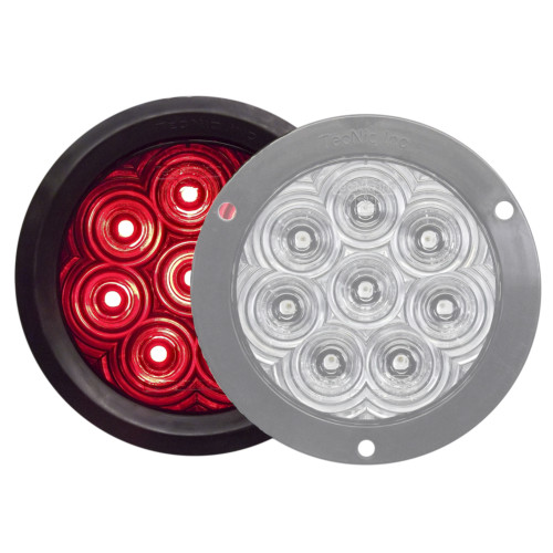 Tecniq OEM Hi Visibility 4" Round STT Red Lens Grommet Mount Amp, T46-RR0A-1