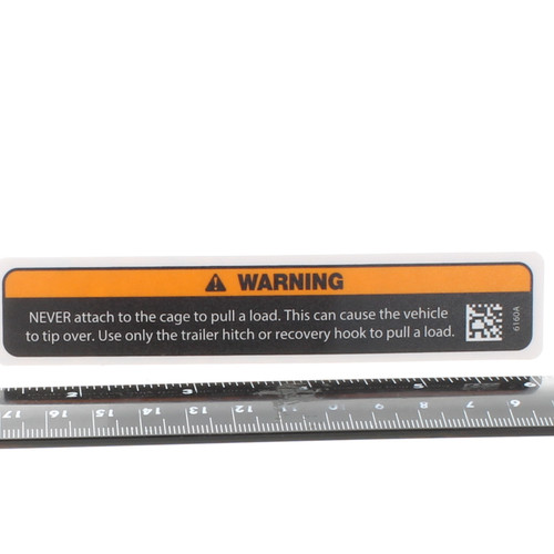 Can-Am New OEM Cage Warning Decal 704906160