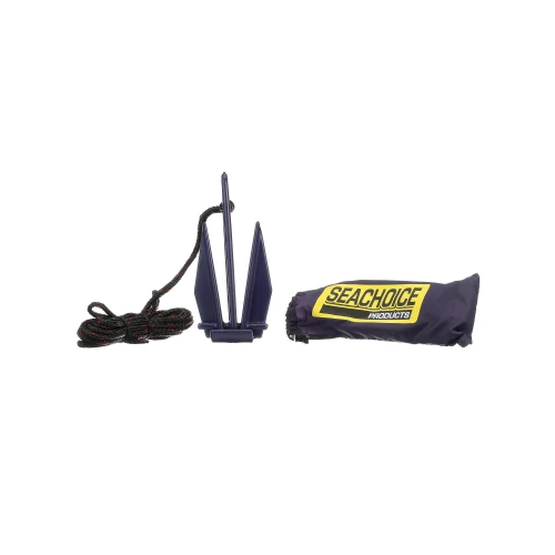 Seachoice New PWC Vinyl Coated Fluke Anchor w/ 25 Ft. Line, 50-41160