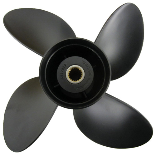 Volvo Penta New OEM Aluminum 4-Blade RH Propeller, 14.25x19P, 3587522