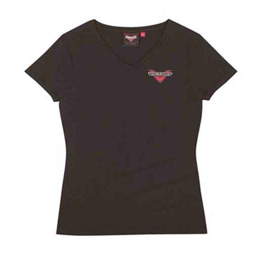 Victory Motorcycle New OEM Women's Black Performance Logo T-Shirt, MD, 286630703