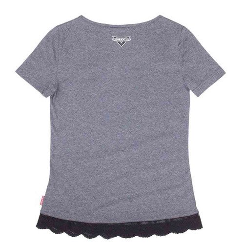 Victory Motorcycle New OEM Women's Grey Spade Logo Tee Shirt, XS, 286518701