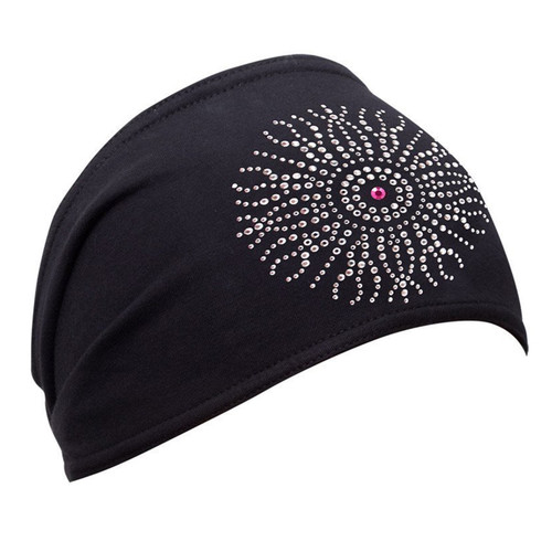 Schampa New Mini Doo-Z Headband Silver Sun w/Red Center Motorcylce, DZ02-S25