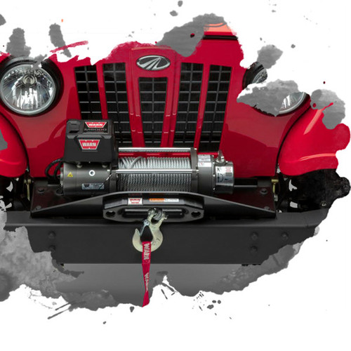 Mahindra New OEM Heavy Duty Front Bumper with Warn Winch, 0000AUA00621N