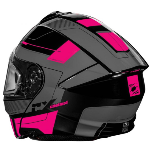 Castle X New Men's X-Large Electric Raid CX935  Pink Glo/Silver Helmet, 36-26188