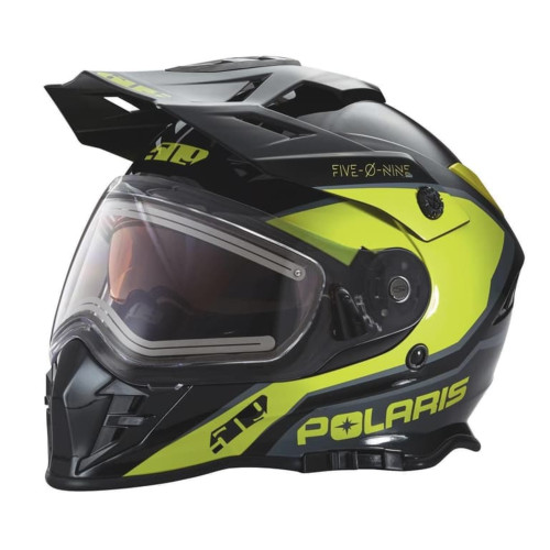 Polaris New OEM Unisex X-Large Black/Lime Delta R3 Helmet, 286056209