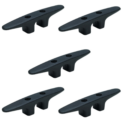 Seachoice New 6" Black Plastic Cleat Pack of 5, 50-30820