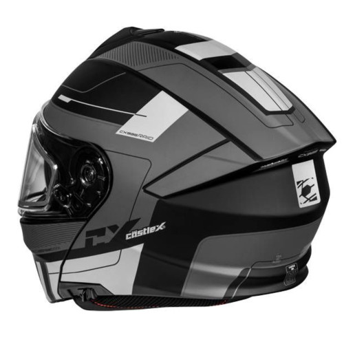 Castle X New Medium Matte Charcoal/Silver Electric CX935 Raid Helmet, 36-26174