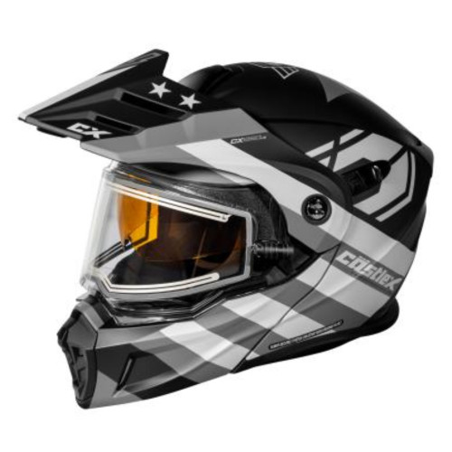 Castle X New Large Matte Black/Silver Electric CX950V2 General Helmet, 45-22376