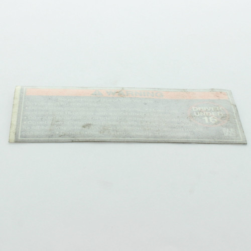 Polaris OEM Proper Use Warning Decal, 7187260