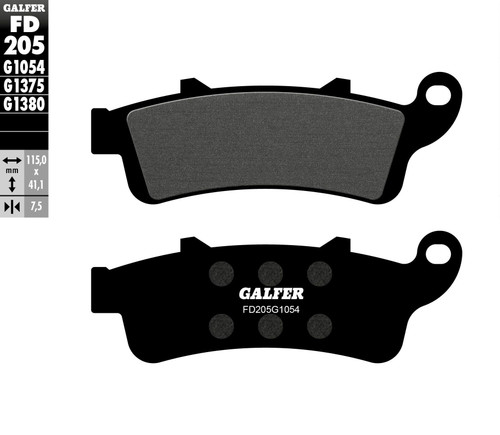 GALFER Semi-Metallic Brake Pads, 17-205S GALFER Semi-Metallic Brake Pads, 17-205S