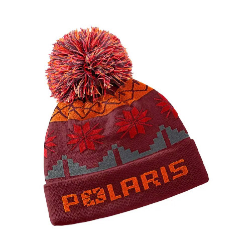 Polaris New OEM Fair Isle Pom Beanie, 2865530