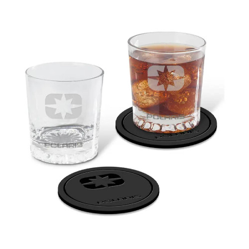 Polaris New OEM Etched Low Ball Glasses, 2864721