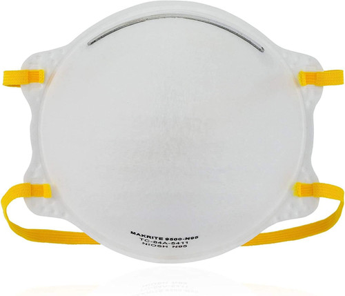 New Makrite NIOSH Approved 9500-N95 White Mask MD/LG 5 BOXES OF 20 TC-84A-5463