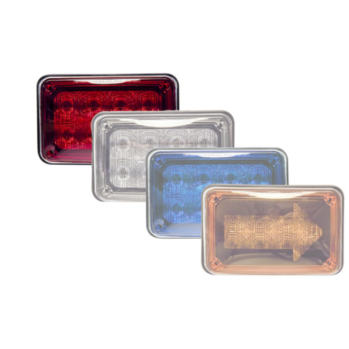 Tecniq OEM K60 AutoSync Red Flasher Lamp Clear Lens, K60-RC00-1
