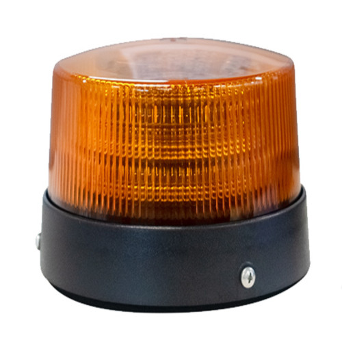 Tecniq OEM K10 Amber Beacon Light Amber Lens Single Flash Pattern W/Pigtail, K10-AA0P-1