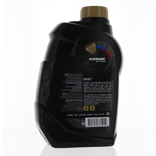 Johnson Evinrude New OEM XD100 Synthetic Injection Oil Quart Case, 765146,779710